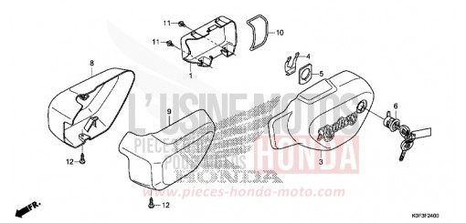 SIDE OUTER COVER Z125MAK de 2019
